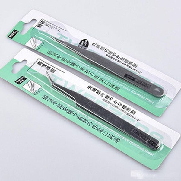 

stainless steel straight head / curved head tweezers nipper for phone repairment diy repair tools