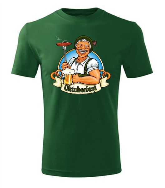 

colour fashion oktoberfest german man with sausage funny print men's t-shirt slogans customized tee shirt