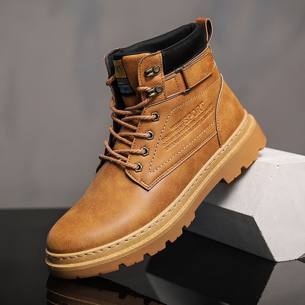 

2020 winter men's shoes boots men masculine boot sweat-absorbant mans footwear zapatos de hombre botas hombre erkek ayakkabi, Black