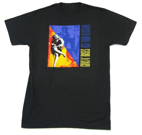 

use your illusion black t shirt new official cover art retro o neck tee tshirt