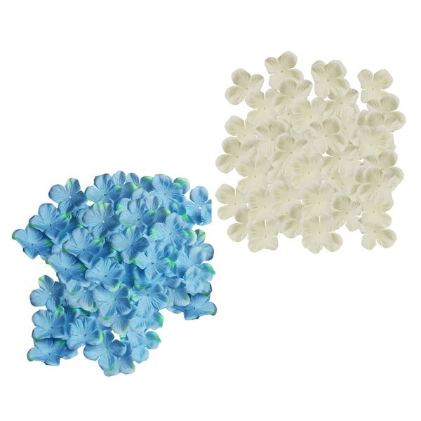 

pack of 1000 artificial flower petals diy hair bow dress craft white+blue