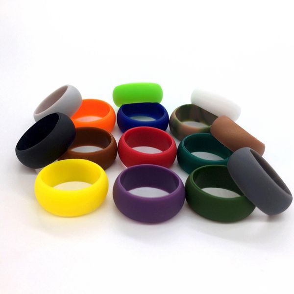 

party favor silicone wedding ring movement couple s round rings sports ring silicone rubber band 9mm camo solid color