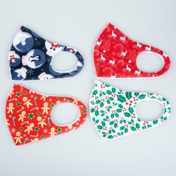 

dhl fashion designer face masks christmas washable reusable cotton mouth mask protection xmas party mask fy0082