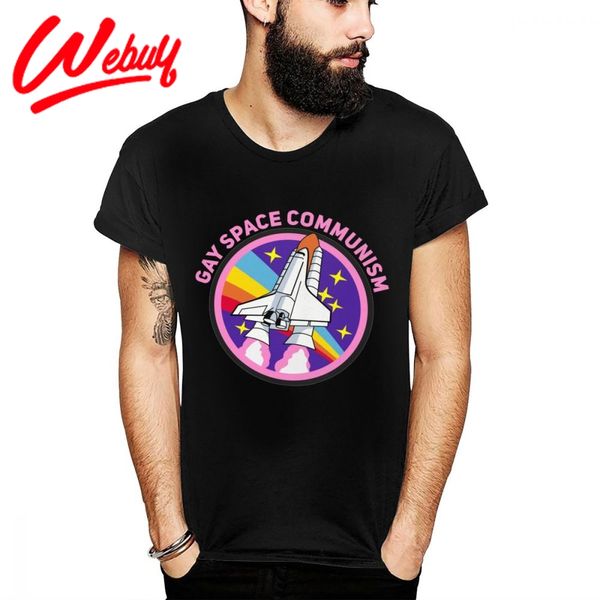 

100% cotton antifascis queer gay space communism t shirt ussr soviet union lgbt custom for tee shirt summer fashion print