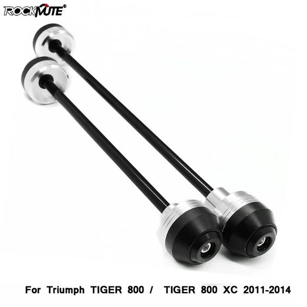 

motorcycle front rear wheel falling protector pad for tiger 800 / tiger 800 xc 2011-2014 axle fork crash sliders