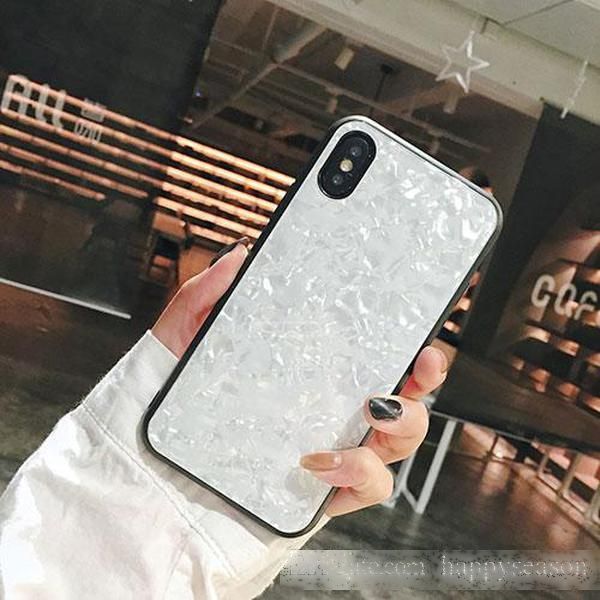 

conch shell pattern phone case full protective for iphone xs max xr 8 6s 6 plus soft tpu diamond back cover new