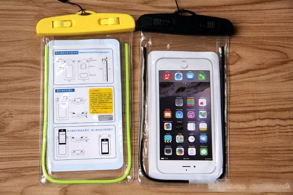 

universel clear waterproof pouch dry case cover for camera luminous waterproof bags for iphone samsung htc huawei 200pcs