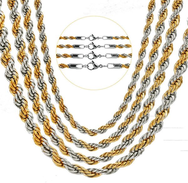 

5mm clavicle necklace jewelry domineering mens keel couple chain (no pendant, Silver