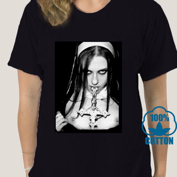 

1867d men t shirt t-shirt nun crucifix sucker black tshirts women t-shirt