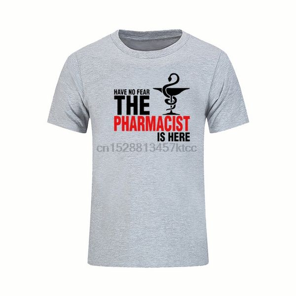 

100% cotton letter printed summer have no fear the pharmacist is here t shirt pharmacy short sleeve men leisure time t shirt