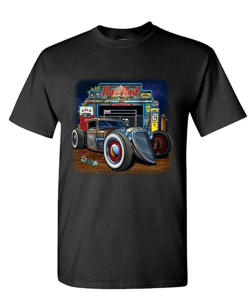 

new arrival male tees casual boy t-shirt discounts rat rod garage - muscle car low race - mens cotton t-shirt
