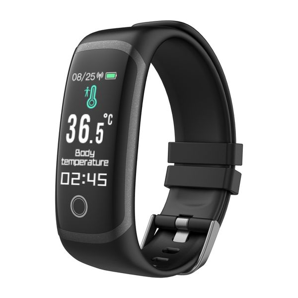 

smart bracelet heart rate health monitor waterproof smart watch bluetooth wristband fitness tracker temperature measurement call reminder
