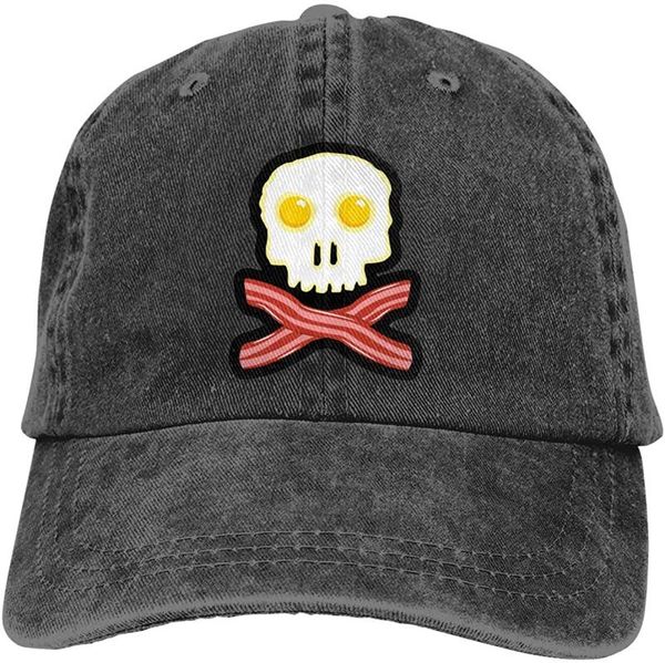 

ball caps eggs bacon skull crossbones soft casquette cap vintage adjustable baseball, Blue;gray