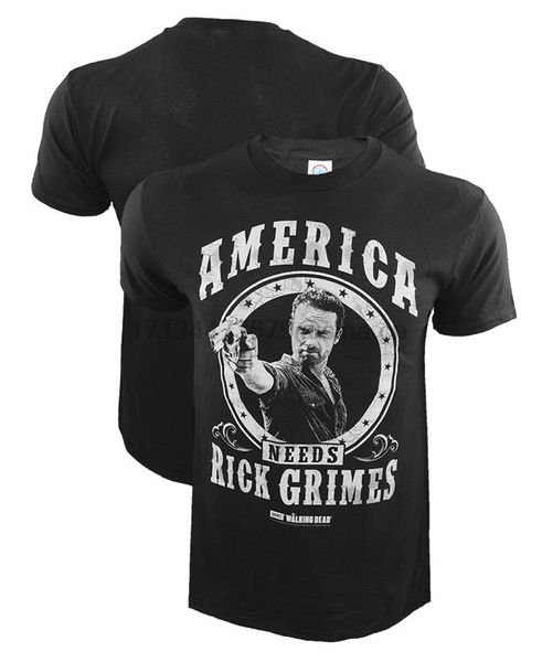 

walking dead america needs rick grimes t-shirt infected walker zombie shirt