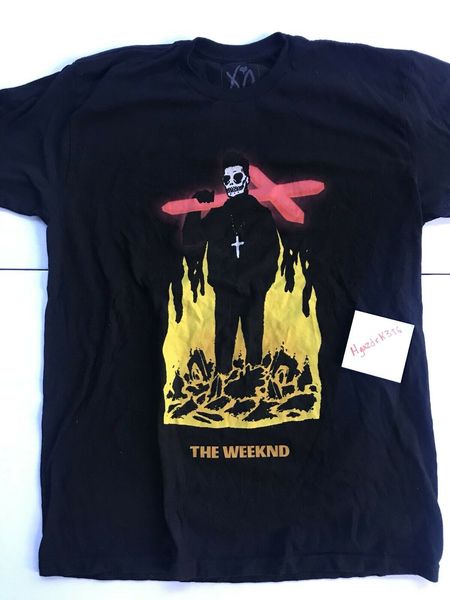 

the weeknd starboy tour shirt mens large used hipster tees summer mens t shirt