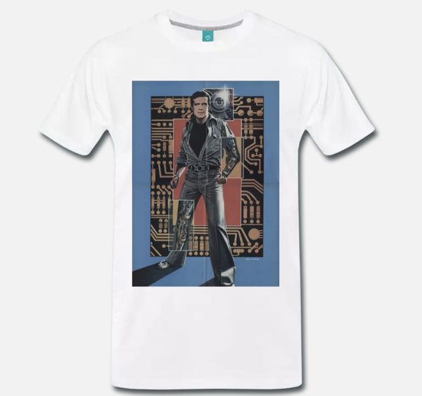 

t-shirt l'uomo da sei milioni di dollari telefilm cult anni 70 1 s-m-l-xl-2xl-3xl