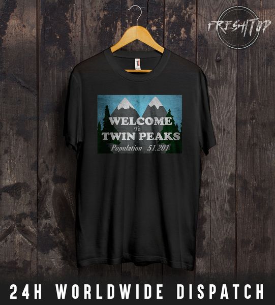 

twin peaks population 51.201 t shirt logo agent dale cooper gift david lynch cool casual pride t shirt men fashion