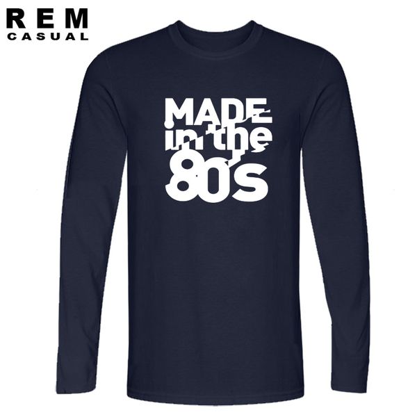 

новинка выполнена в 80-t рубашка с длинным рукавом хлопок tshirts смешной колледжа 1980 ретро день рождения tshirts