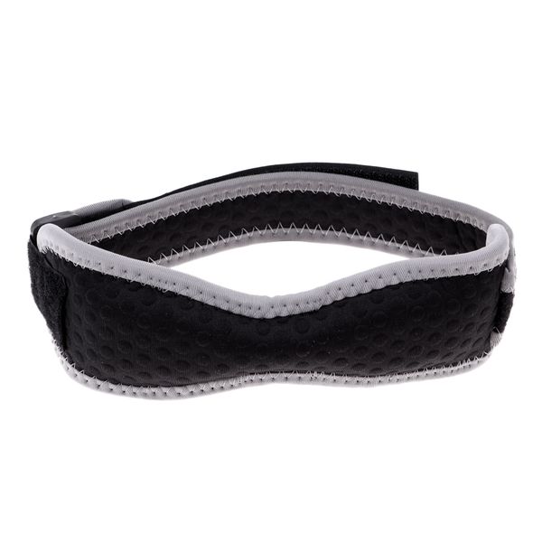 

сжатие колено рукава / knee brace / wrap с регулируемым ремешком для бег, бег трусцой, спорт, травмы восстановления-single wrap, Black;gray