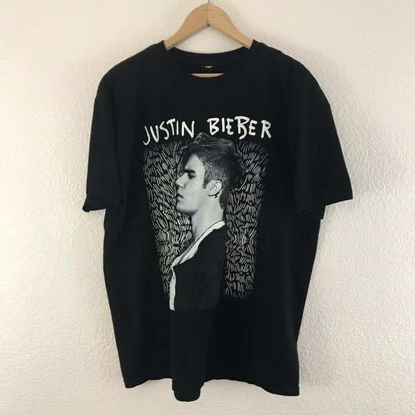 

justin bieber 2016 world tour black t shirt size xl tee pop music
