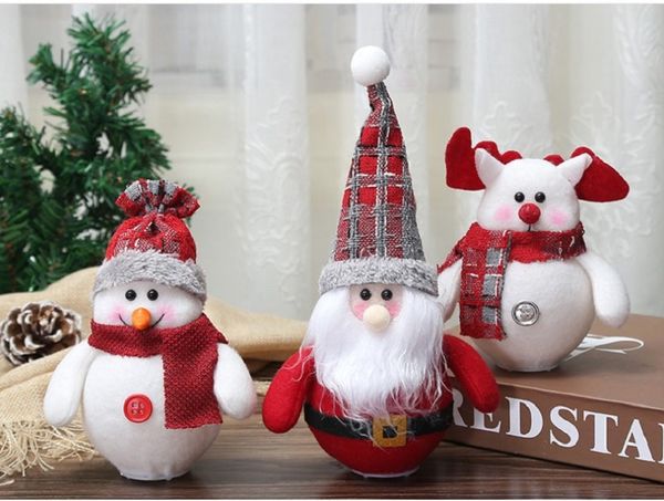 

2021 christmas decorations santa claus snowman fawn creative new luminous christmas tree pendant creative christmas gifts
