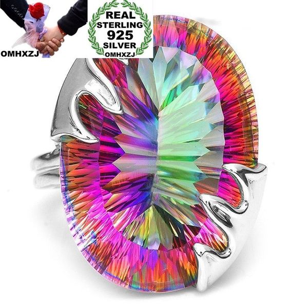 

cluster rings omhxzj wholesale european fashion woman man party wedding gift oval colorful z 925 sterling silver ring rr150, Golden;silver