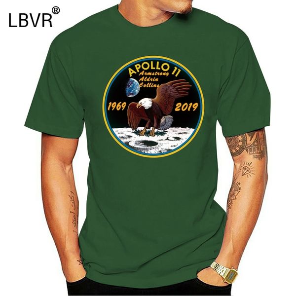 

apollo 11 50th golden anniversary 1969-2019 fashion short sleeve youth round collar customized comfortable man t-shirt