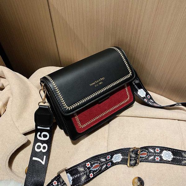

2020 new mini handbags women fashion ins ultra fire retro wide shoulder strap messenger bag purse simple style crossbody bags