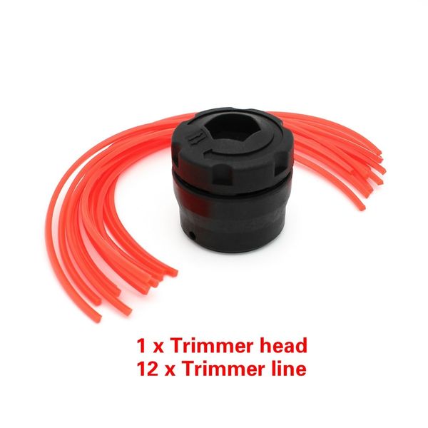 

new pa6 plastic grass trimmer head with 12 trimmer line set for brush cutter