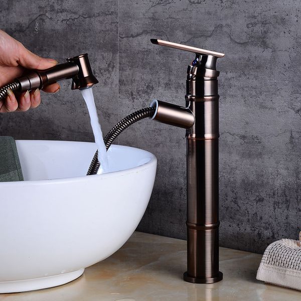 

bathroom sink faucets orb brown basin pull out deck mounted single handle mixer taps
