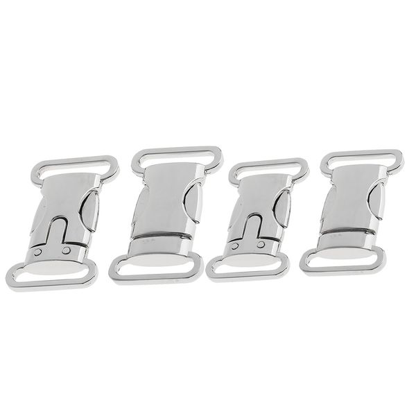 

2 пары металла сторона релиз пряжки для собак ошейники багажные ремни пряжки 2 размеры, Black