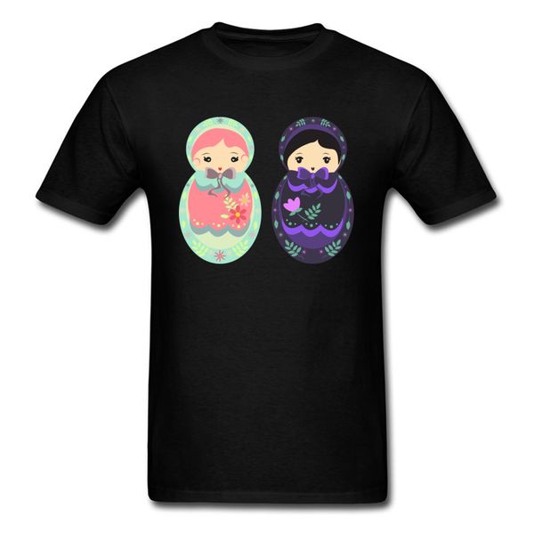 

matrioska 100% хлопок ткань футболка для мужчин с коротким рукавом топы персонализированных тройников симпатичного валентина день crewneck t