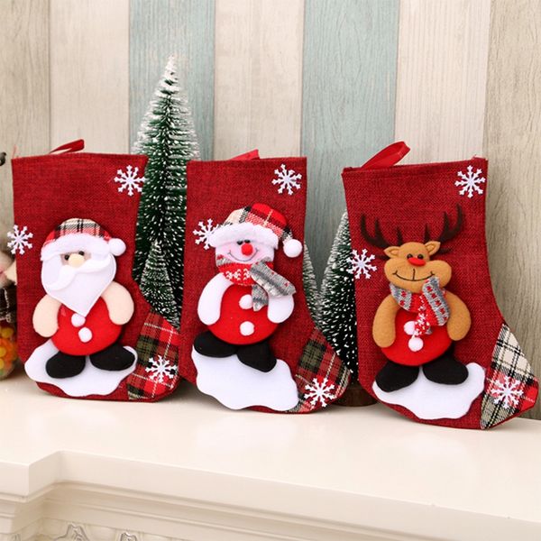 

christmas tree hanging party tree xmas decor santa stocking sock gift candy bags lovely gift bag for children fireplace tree