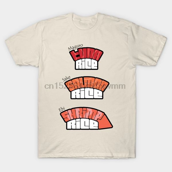 

men tshirt short sleeve sushi tuna salmon shrimp humor t shirt(1) tee women t-shirt