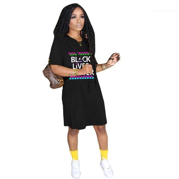 

короткие рукава свободные платья женщины мода high street одежда женская черный живой tshirt платье женщина лето сыпучие o-образным вырезом, Black;gray