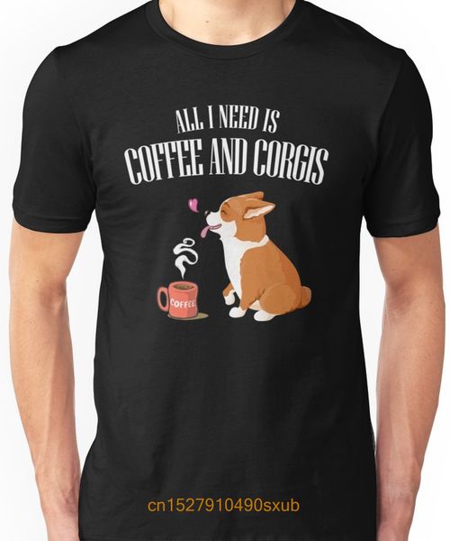 

men tshirt all you need is corgi and coffee t-shirt t-shirt