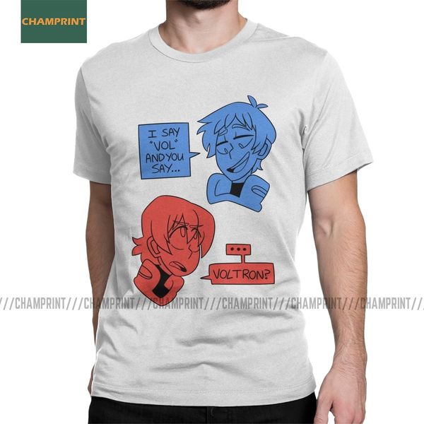 

men t-shirt i say vol voltron defender of the universe cotton tees short sleeve legendary keith lance shiro pidge anime t shirts