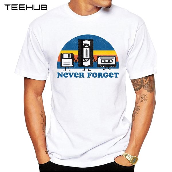 

2019 teehub men's fashion never forget printed t-shirt short sleeve novelty design cool tee