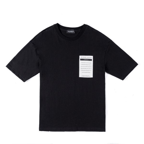

print cotton short sleeve round neck black t-shirt a basic printed short sleeve in a solid color, White;black