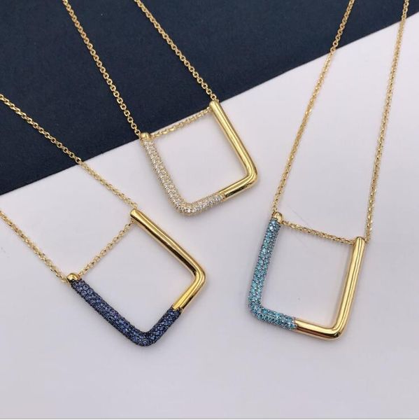 

chains women's fashionable women square necklace with crystal chain, Silver