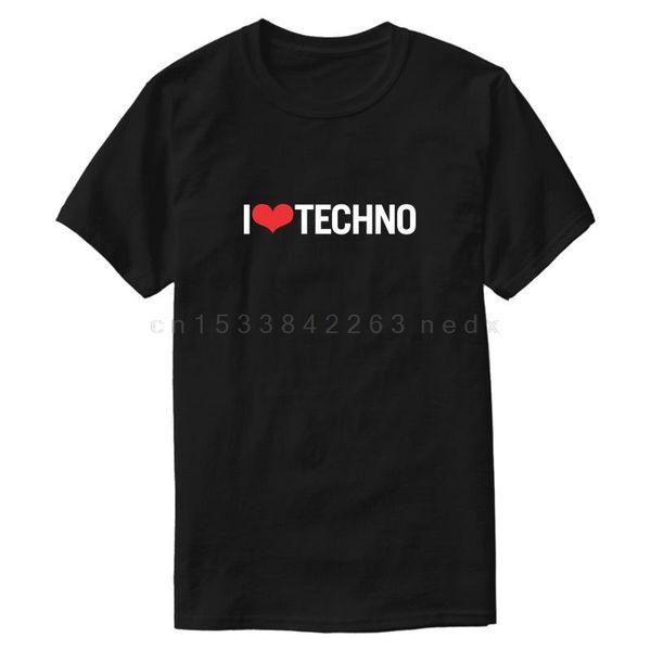 

printed casual i love techno tee shirt boy girl natural men's tshirts crew neck short sleeve fitted quality
