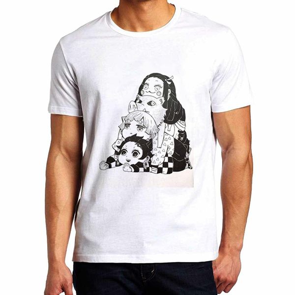 

demon slayer t shirt men japanese anime hip hop tees male streetwear kimetsu no yaiba tshirt kawaii harajuku kamado tanjirou