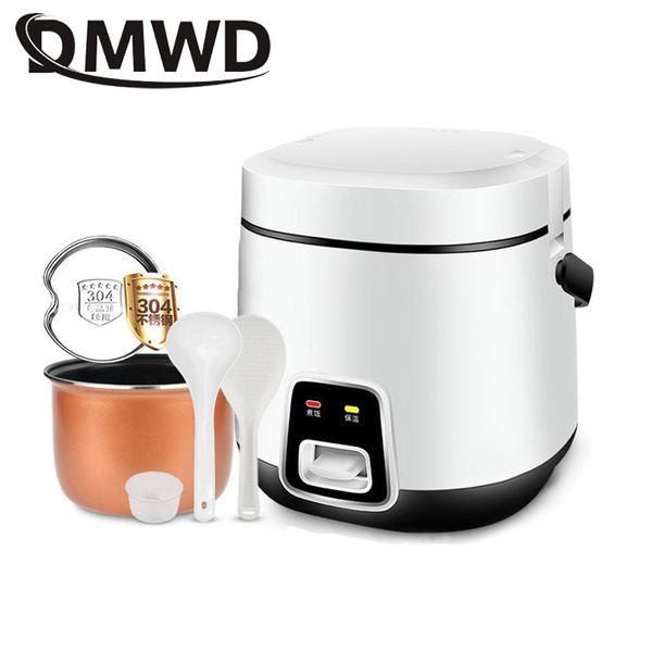

rice cookers dmwd 1.2l mini electric cooker 2 layers heating steamer multifunction meal cooking pot 1-2 people lunch box eu us plug