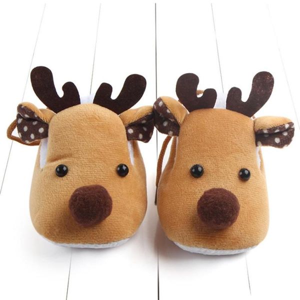 

xmas cotton newborn infant baby boy girl christmas shoes soft sole cute cartoon anti-slip boots for baby play at home #jy, Black;grey
