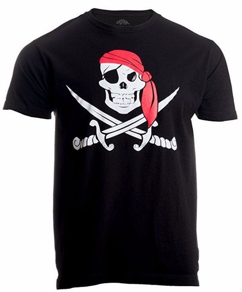 

pirate flag skull crossbones buccaneer costume t-shirt funny party