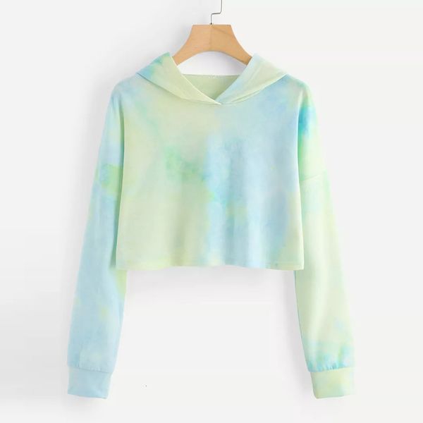 

women sweatshirt cropped hoodie tie dyeing patchwork autumn women friend hoodies long sleeve crop sudadera mujer, Black