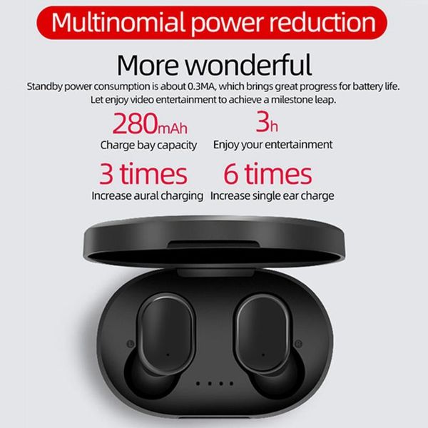 

mini dual wireless 5.0 bluetooth earphone sports game hands3d stereo sound headset with mic charging box