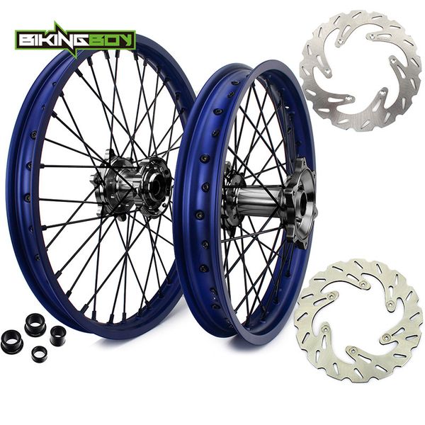 

bikingboy for yz250 yz450f yzf 250 yz-f 450 2009-2020 front rear 21" 18" / 19" wheel rim hub brake discs rotors disks