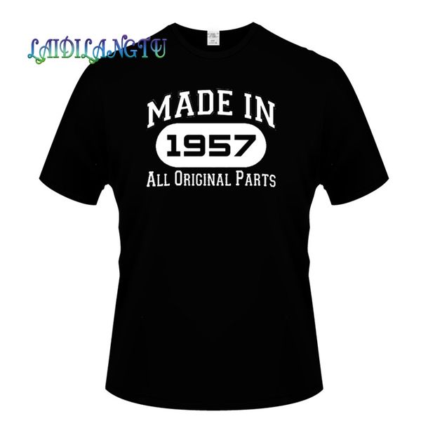 

2019 men t shirts 60th birthday gifts made 1957 all original parts short sleeve casual t-shirt cool tee