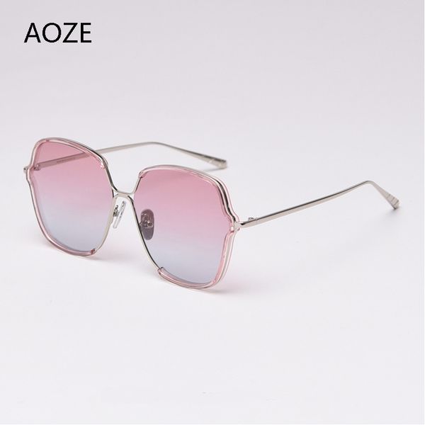 

aoze 2020 new fashion gradient polarized sunglasses driving anti-glare oversize sunglasses female uv400 gafas de sol mujer, White;black